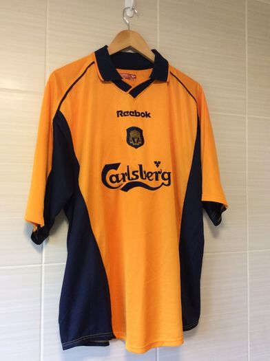 Liverpool Jersey. Official Reebok Mens Away Jersey. Season 2000/2001. True Vintage From The Time. Not A Modern Day Remake.