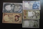 Portugal: 5 Notes: 1000e+500e+100e+50e+20e (1964-1984)