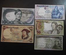 Portugal: 5 Notes: 1000e+500e+100e+50e+20e (1964-1984)