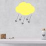 Cloud Wall Decal, Cloud Wall Art  Heart Wall Decal, Heart Drop, Wall Art Decal, Large Cloud Decal, Cloud Sticker, Nursery Wall Decal, Child's Room Wall Decal Image 3