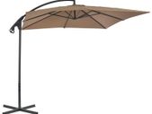 Cantilever Umbrella with Steel Pole 250x250 cm Taupe
