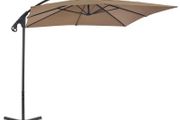 Cantilever Umbrella with Steel Pole 250x250 cm Taupe