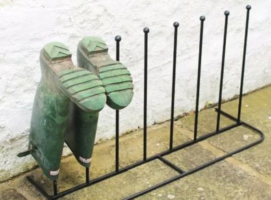 NEW Steel Black Powder Coated Boot Wellies Rack 4 Pairs