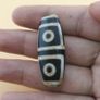 Vintage 4 Eyes Himalayan Tibetan Agate Bead Amulet Image 6