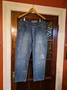 Vintage  Paint splattered  Denim