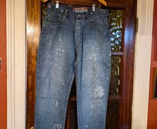 Vintage  Paint splattered  Denim