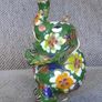Vintage cloisonne elephant figurine enamelled copper statue painted in excellent condition 10cm standing see last photo FREE STANDARD POSTAGE INCLUDED Image 2