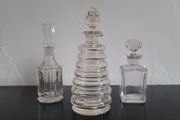 Collection of Antique cut glass perfume bottles