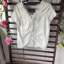 blouse Bnwt grace & mila open back tie detail top size small white Image 4