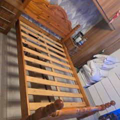 Bed double size.  Solid wood. Great condition.