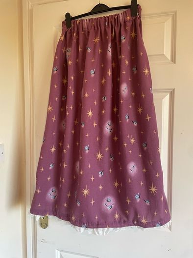 Hand made cottagecore style ruffle lace maxi skirt ladies 8-10