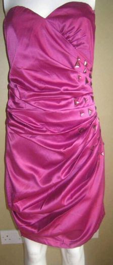 satin look dress with crystals Sizes available s and m
