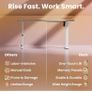 80cm Small Electric Standing Desk Adjustable Height, 4 Memory Height Settings Image 7