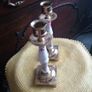 Stunning porcelain brass candle sticks Image 3