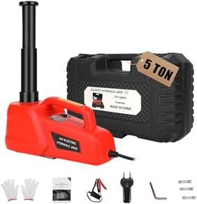 Electric Hydraulic Car Jack Kit 5Ton 12V,Ultra-Portable Auto Vehicle Lift with 6.1-17.7" Range for SUV/Sedan/Truck Repair,Floor Jack for Tire Change,Lightweight for Easy Storage