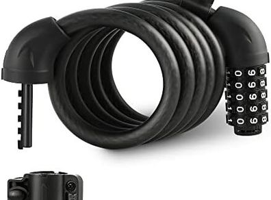 Bike Lock 1500mm x 12mm, Bike Cable Lock High Security, with 5-Digit Combination Code, Long Bicycle Locker Combination for Bike Cycle, Moto, Scooter, Door, Gate, Fence Brand: ValueMax
