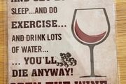 Open The Wine ; Metal Sign
