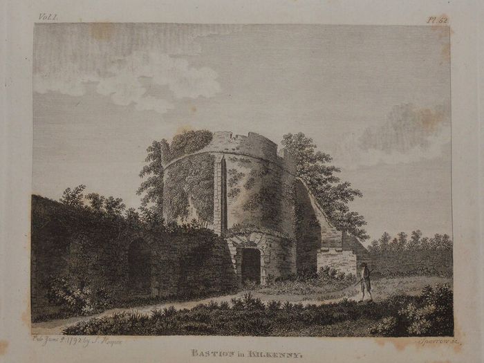 Talbots Bastion Kilkenny 1797 Antique Print