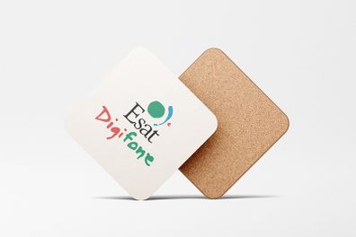 ESAT Digifone Retro Coaster - Square - White