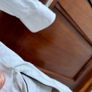 Massimo Dutti long sleeve white polo shirt Image 7