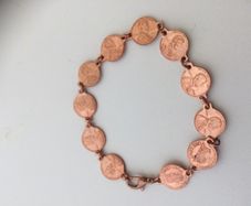 Copper "One Cent " Bracelet