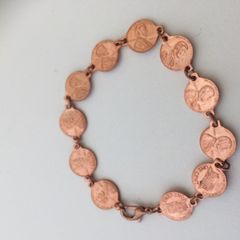 Copper "One Cent " Bracelet