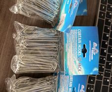 Bundle of 120 Metal Curtain Hooks (6 x 20 Packs) | Brand New