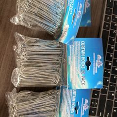 Bundle of 120 Metal Curtain Hooks (6 x 20 Packs) | Brand New