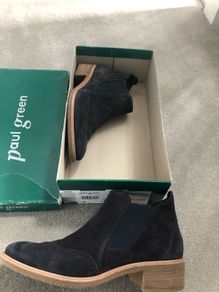 Paul Green navy suede ankle boots