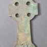 Vintage Brass Celtic Cross Wall Hanging  Irish Religious Decor, High Cross Plaque Image 4