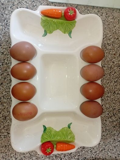 Vintage Ceramic Deviled Egg Tray