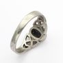 Vintage 925 Sterling Silver & Black Onyx Celtic Knot Ring Image 4