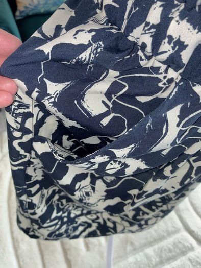 Brand-new Ladies Navy & White Knee Length Dress from ICHI With Pockets & Elastic waist