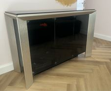 Glass and Chrome cabinet/tv unit