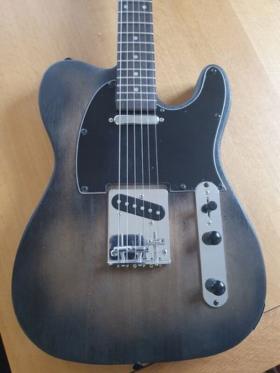 Tobacco burst Tele style electric guitar