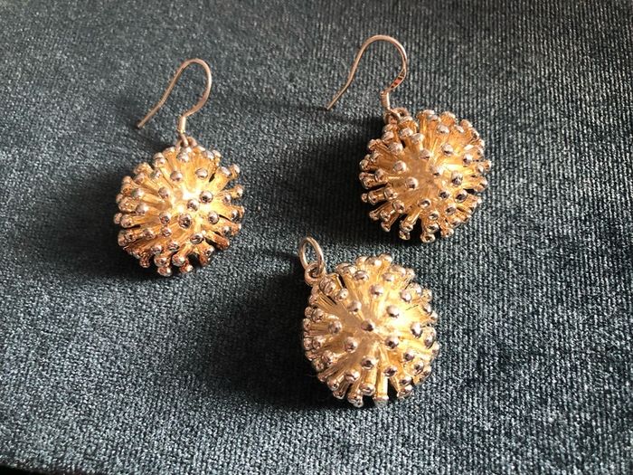Sterling silver earrings and pendant set
