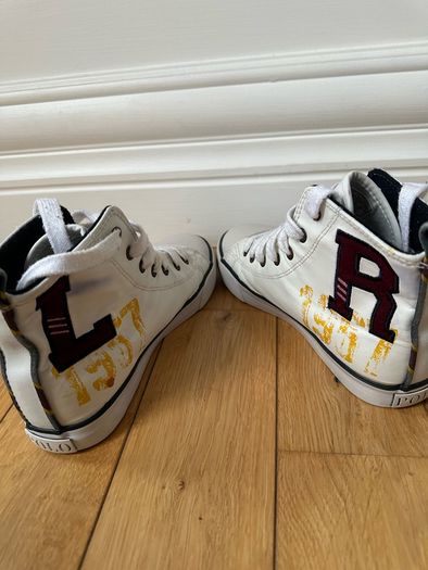 White Leather Ralph Lauren Polo Boots