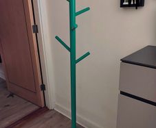 Teal green coat stand