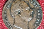 1835 Farthing William IV British copper coin