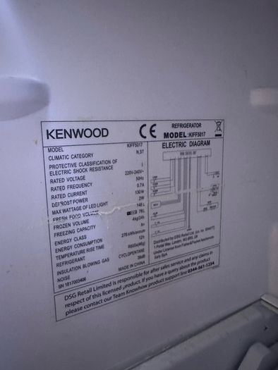 Kenwood Integrated Fridge Freezer