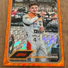 Lando Norris 2024 Topps Chrome F1 Logo Orange /25 Refractor Formula 1 SSP #168