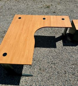 L-Shaped Office Desk & Drawers