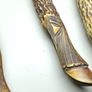 Antique Sheffield Carving Set Stag Antler Handles  Cooper Brothers Image 4