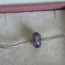 Pandora purple and blue floral murano glass charm, known as the (Flowers for You) design very good condition hallmarked Image 2