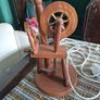 Lamp Vintage original Midcentury Spinning wheel Lamp Image 2