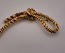 Vintage Christian Dior rope brooch