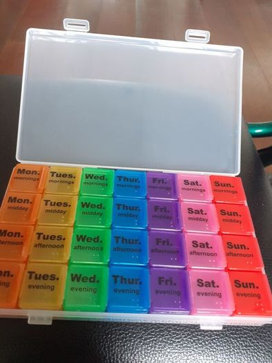 7 day morning noon afternoon and evening pill organizer