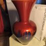 VINTAGE Red and Blue Decorative Vase Handmade in Germany Mouthblown - Ambient Zwiesel 41 CM. TALL 20 CM. WIDEIN CENTER Image 2