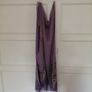 Silk Wrap/Shaw, Large 40/80" Lilac with Mauve/Green/Cream Design Image 4