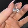 Sterling Silver 1/2 carat each, Moissanite drop earrings and pendant necklace set New Image 2